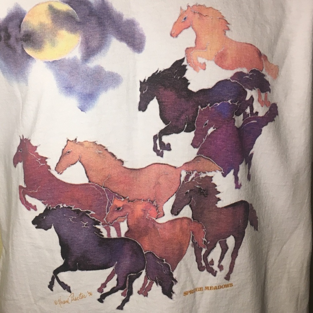 VTG Tee from 1996 featuring a herd of wild horses